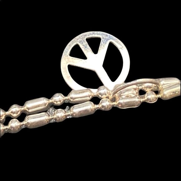 Sterling silver 925 adjustable ankle bracelet with cherries, peace, dragonfly - Picture 12 of 14